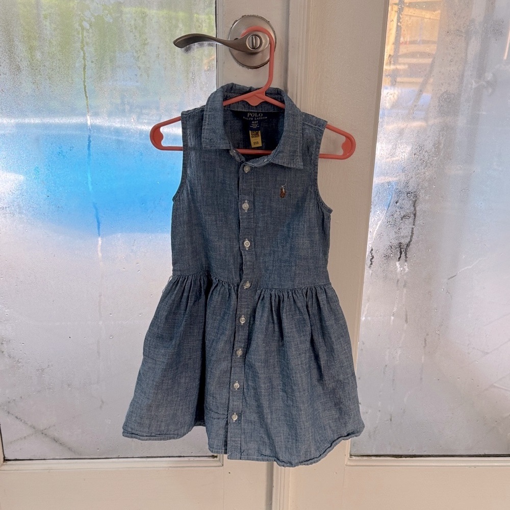 Polo by Ralph Lauren Blue Denim Kids Dress